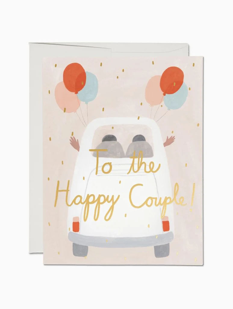Away They Go Wedding Greeting Card