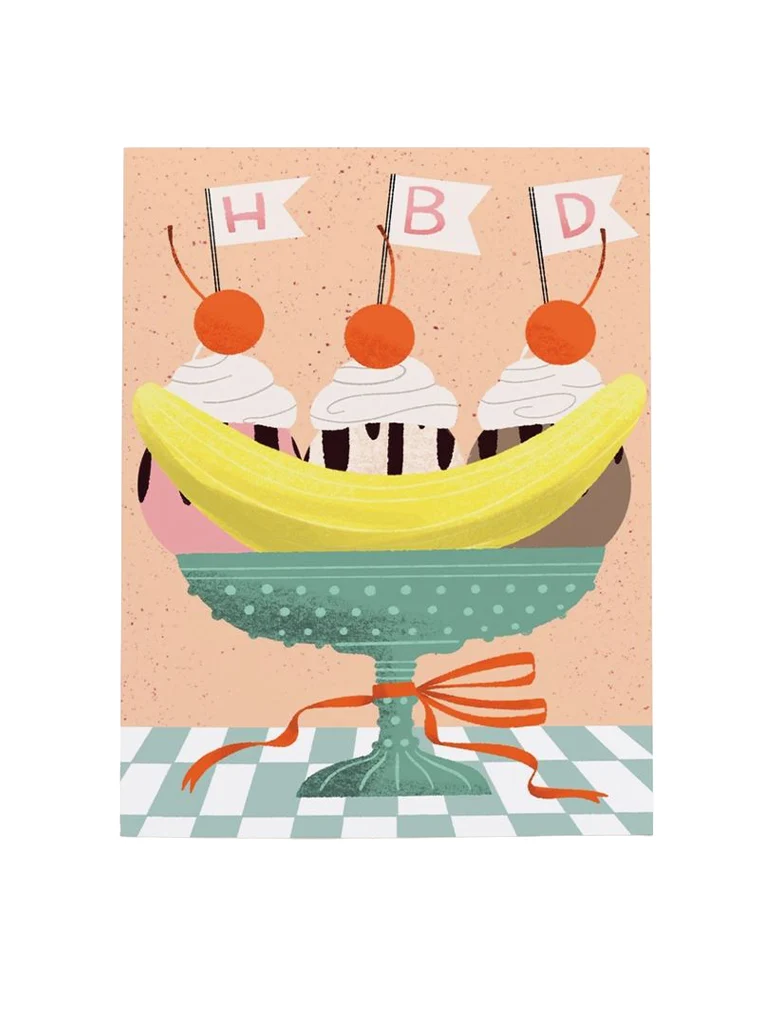 Banana Split Birthday Card