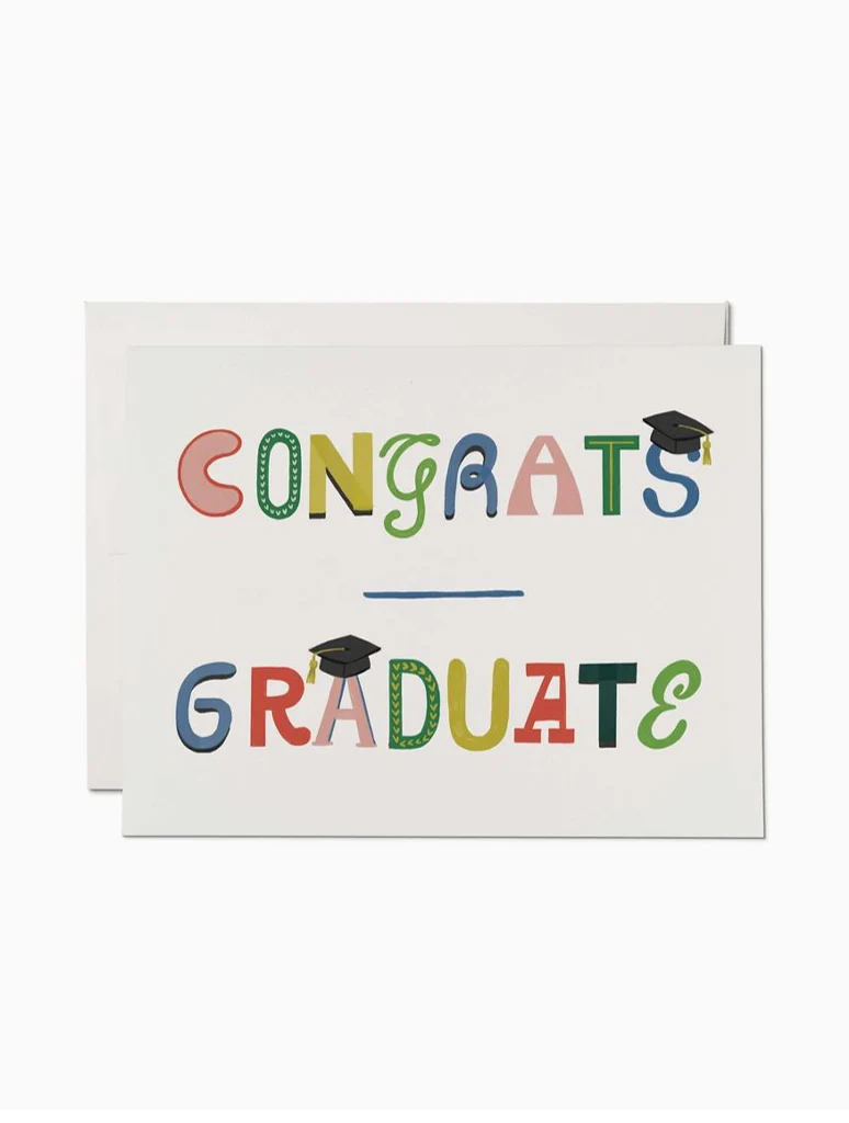 Graduate Typography Greeting Card