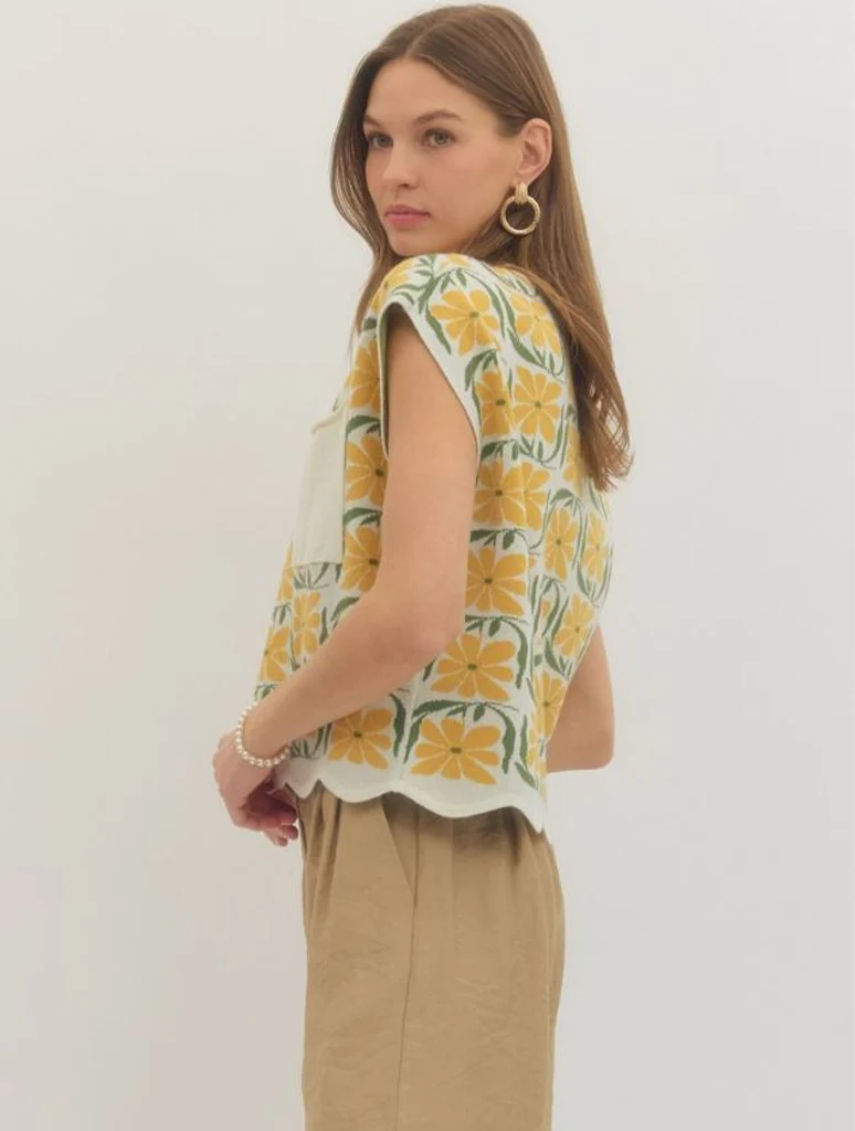 Knit Vest with Pocket - Image 5