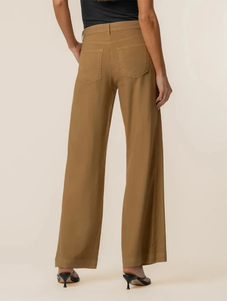 Kut From The Kloth Meg High Rise Wide Leg Linen Pants with Front Pleats - Image 9