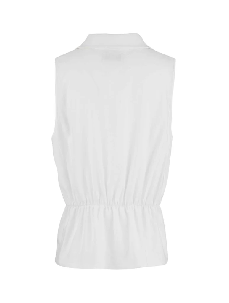 Kut From The Kloth Sara Sleeveless Top With Twist And Shirt Collar - Image 7