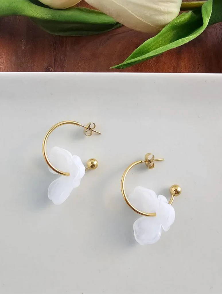 Magnolia Hoop Earrings - Image 2