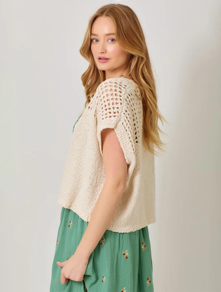 Open Front Knit Sleeveless Cardigan - Image 2