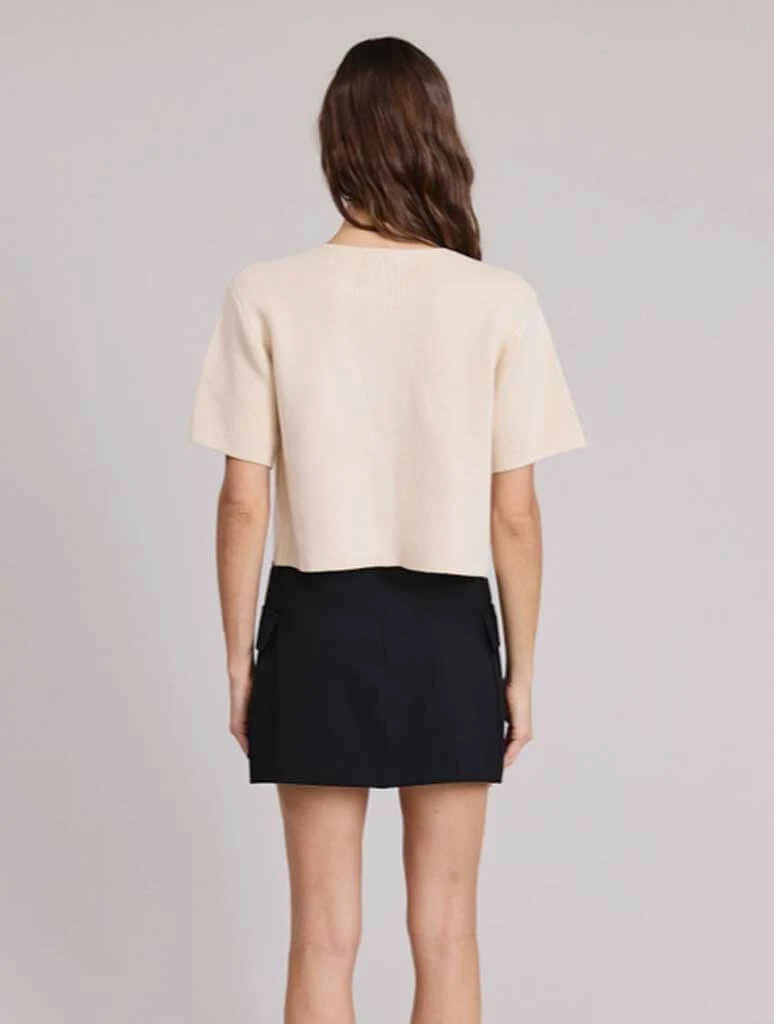 Short Sleeve Cardigan with Gold Button Detail - Image 4