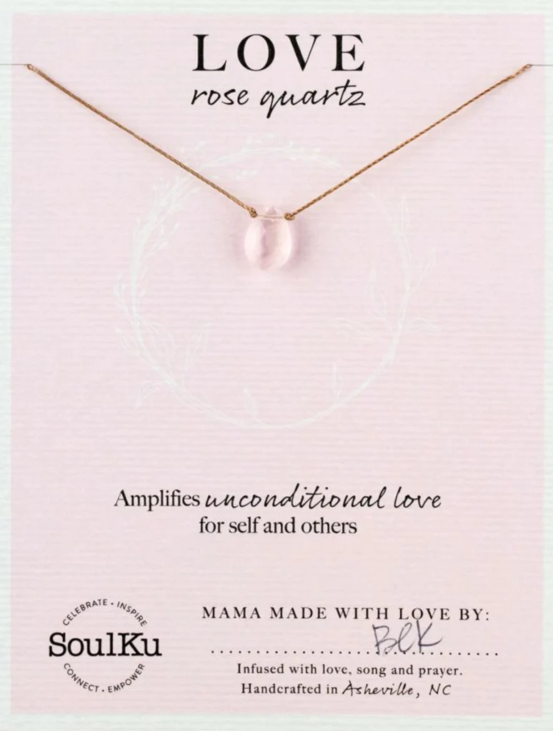 SoulKu "Love" Rose Quartz Necklace