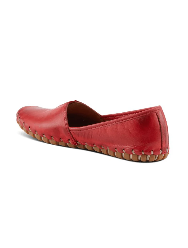 Spring Step Kathaleta Slip On Shoe in Red Leather - Image 3