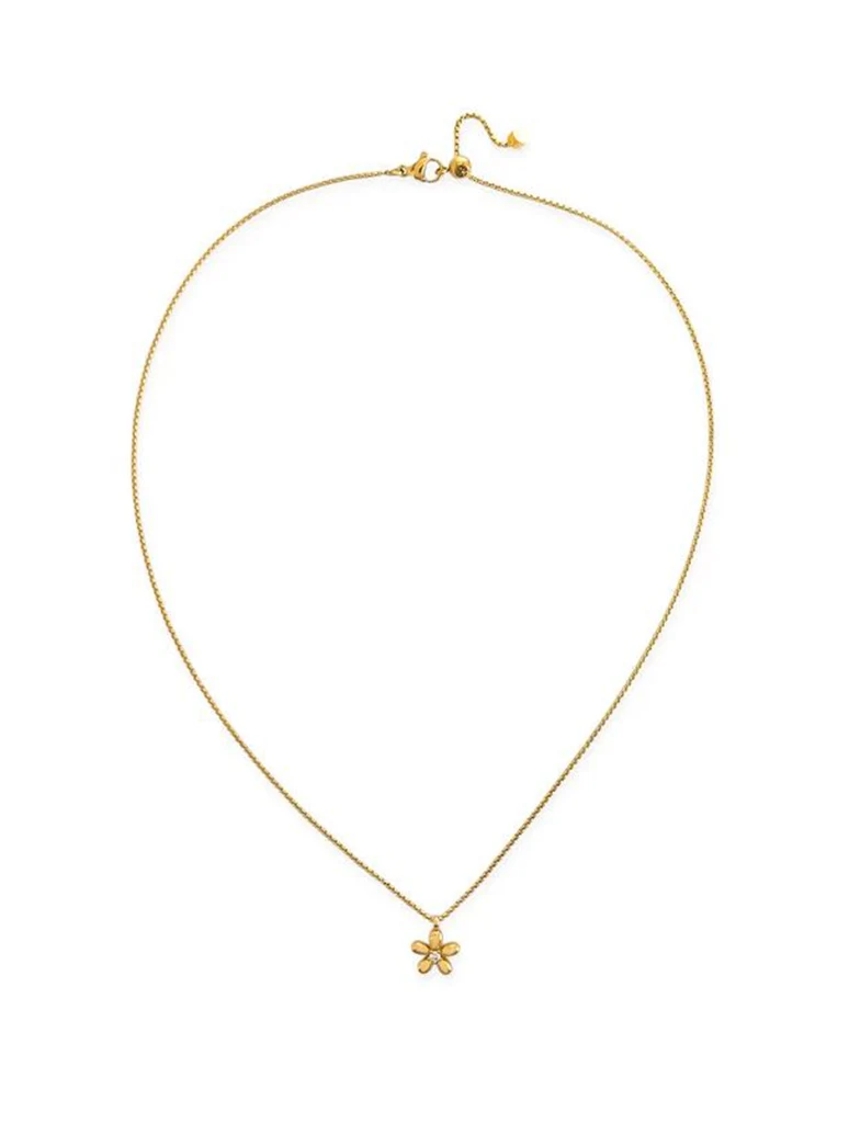 Water Resistant Flower Pendant Necklace